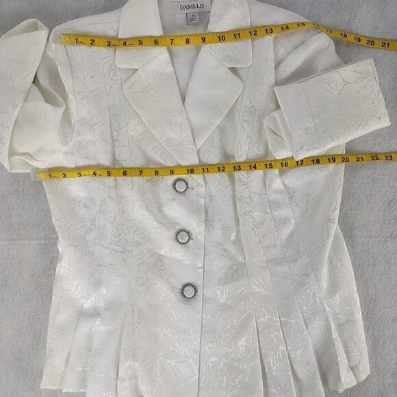 Danillo Mother Of Pearl/White Business Jacket Size 14 - Picture 5 of 10